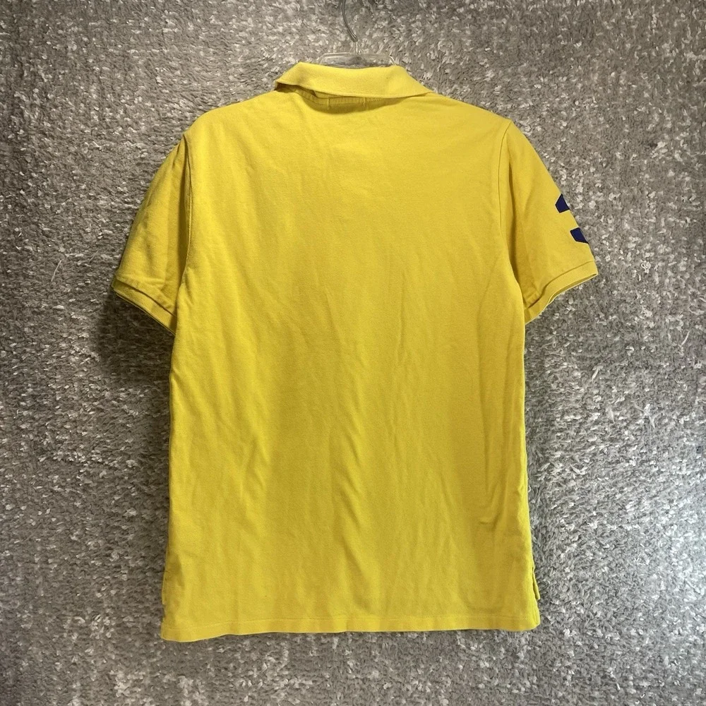 Polo Ralph Lauren Men's BIG PONY Number 3 Polo XL 18-20 Yellow Preppy Casual